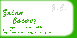 zalan csemez business card